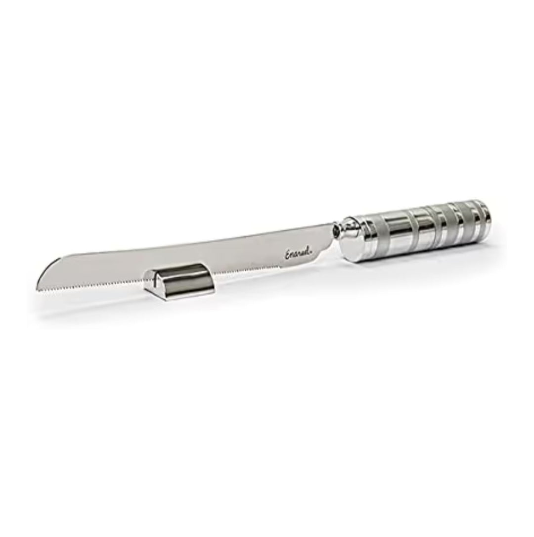 EMANUEL Yair Challah Bread Knife with Detachable Salt Shaker in Handle