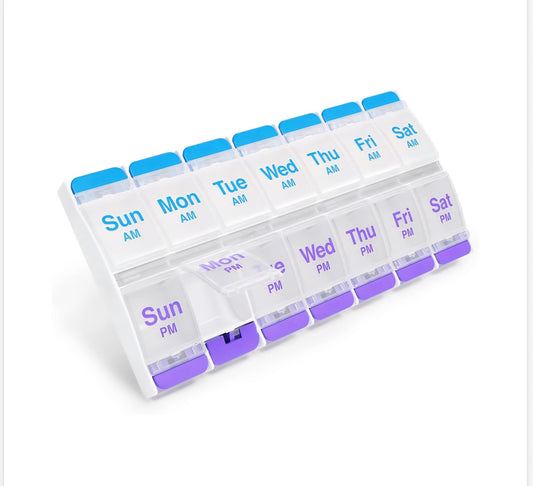 -001 NEW ITEM: Push Button (7-Day) Pill Case