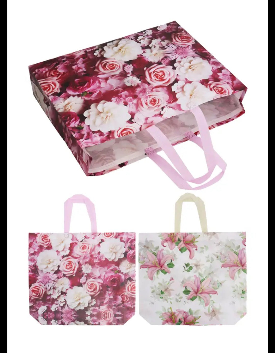 Floral Bloom Print Multi-Use Foldable Shopper