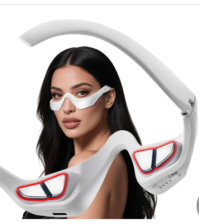 Red Light Therapy Under-Eye Massager Device with Microcurren