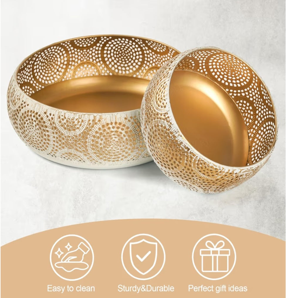 9a Metal Fruit Basket/Bowls  2pack
