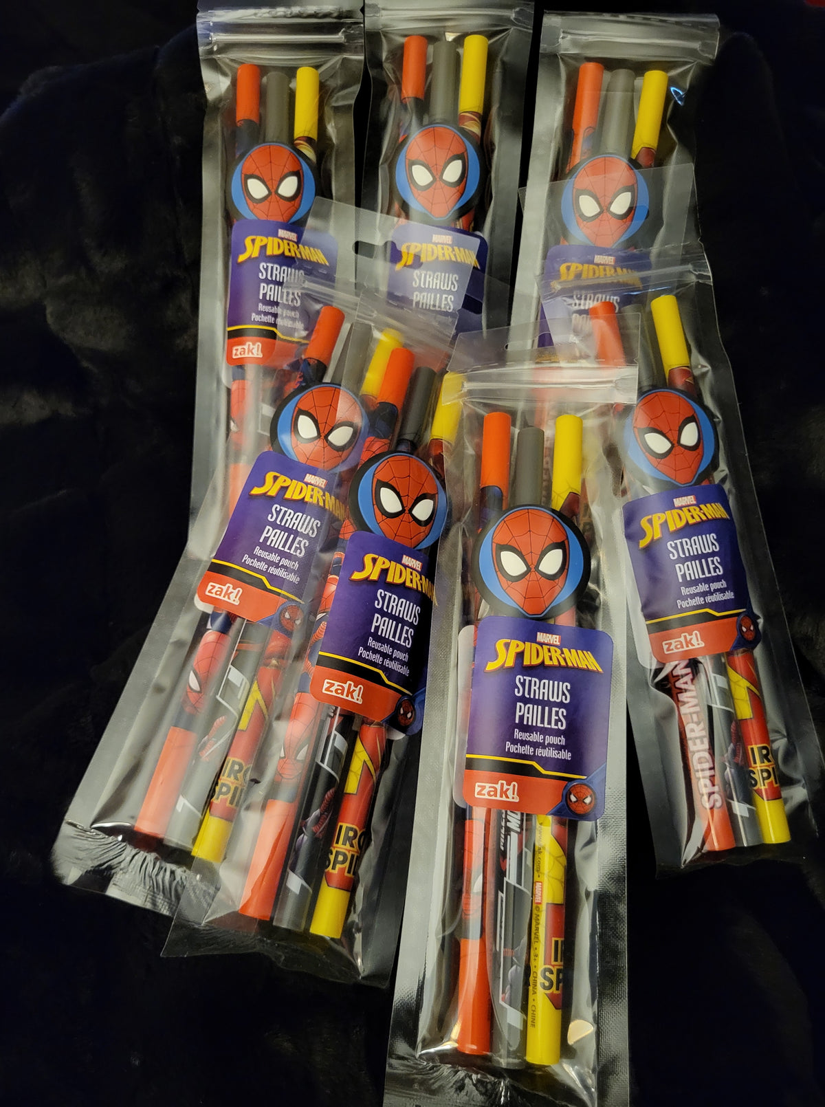 Spiderman Straws (3 straws per pack)