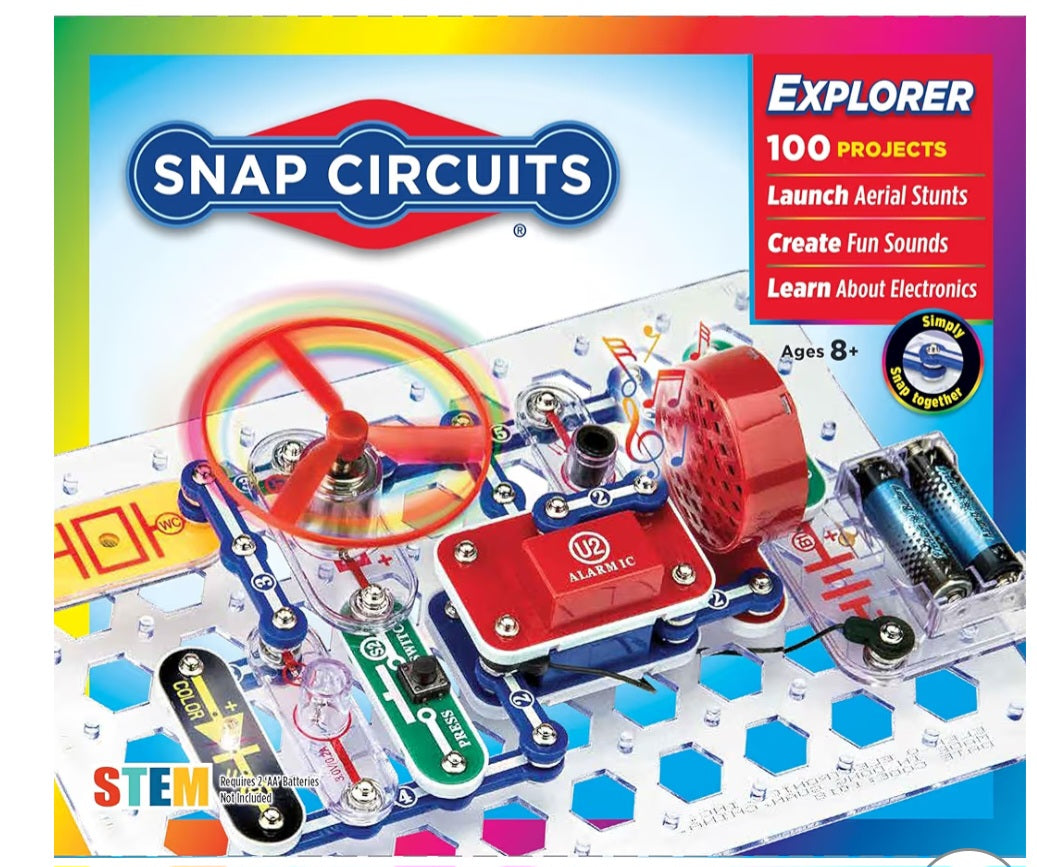 Snap Circuits Jr. SC-100 Electronics Exploration Kit-STEM Educational Toy for Kids 8 +