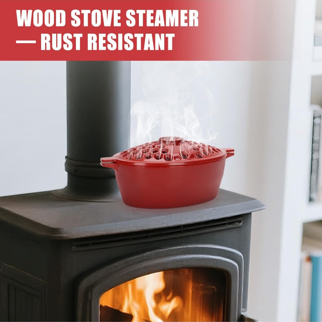 G GOOD GAIN Wood Stove Steamer - Cast Iron 2.7 quart