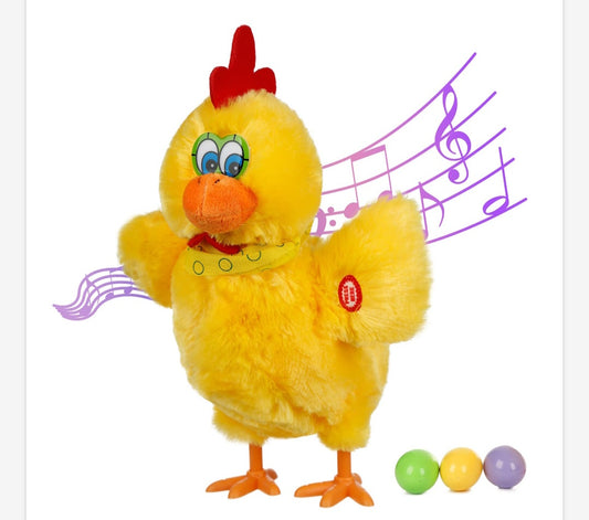 -001 NEW ITEM: Electric Stuffed Dancing Toy Chicken with Music and Lays Eggs