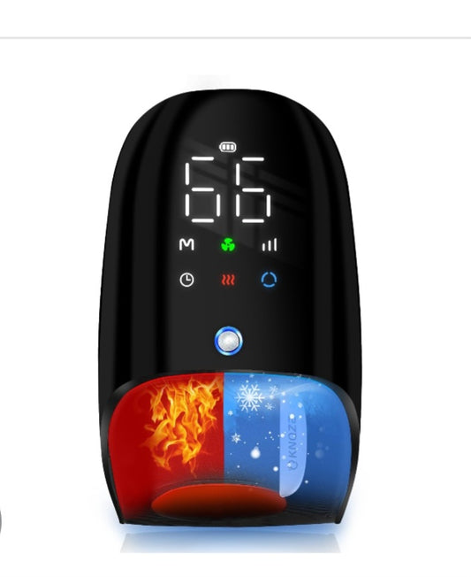 -002 NEW ITEM--Cordless Hand Massager with Heat and Compression, Roller Kneading, Wrist and Hand Massager for Arthritis and Carpal Tunnel, Gifts for Mom, Women and Men (Black)
