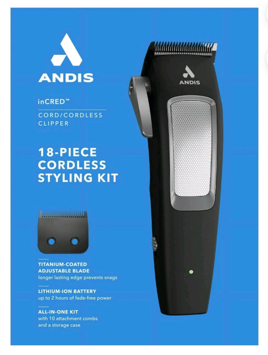 Andis inCred 18-Piece Cordless Styling Kit
