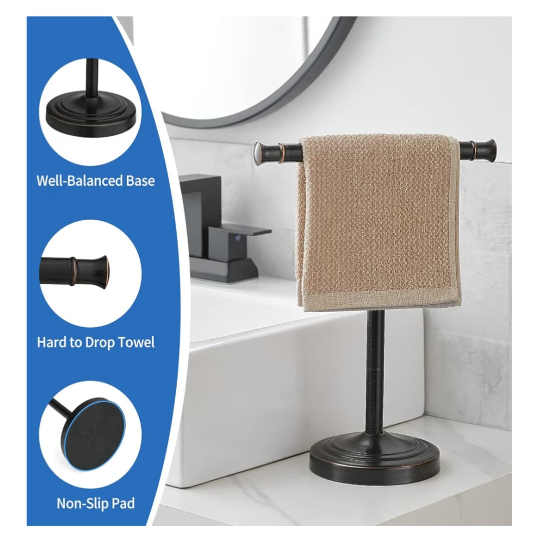 RUMOSE 13 Inch Oil Rubbed Bronze Towel Stand