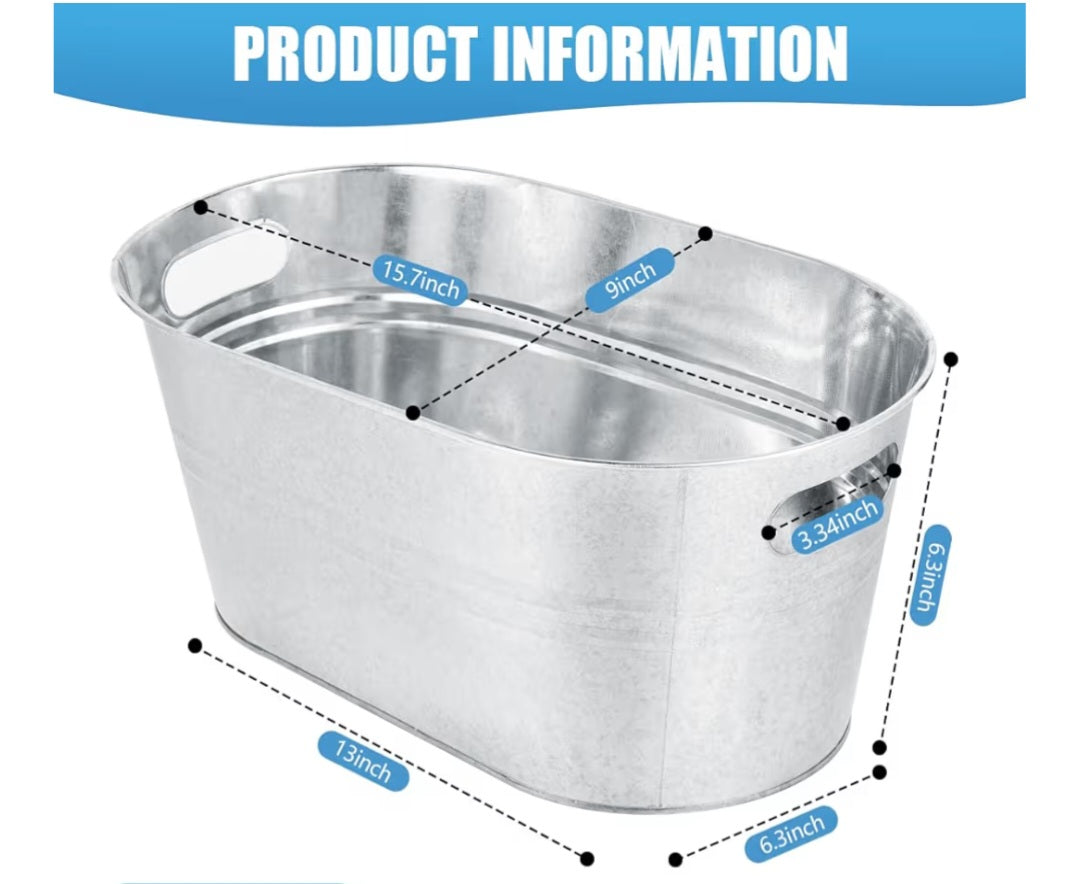 Galvanized Ice Bucket (4 Gallon)