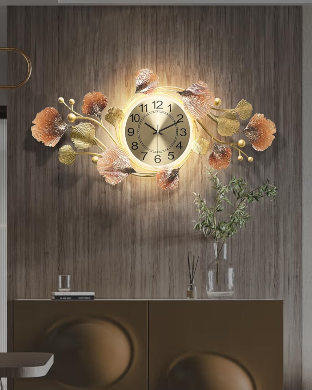 HEBOIX Large Wall Clock with Silent Quartz Movement