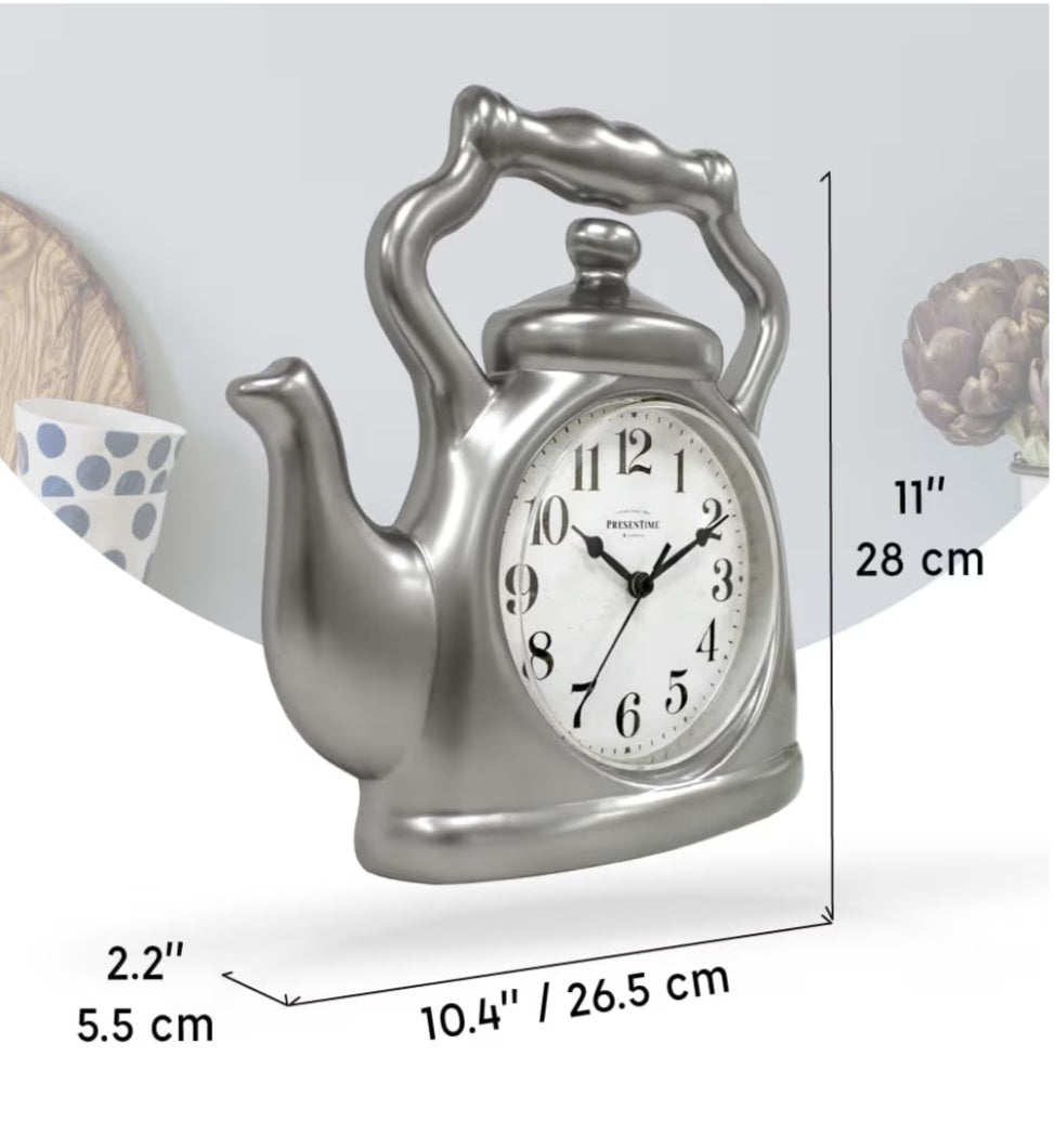 8c Teapot Clock 11 inches