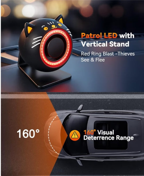 Wireless Remote Anti Theft Car Device 120dB with Motion Sensor Alarm & Red Light