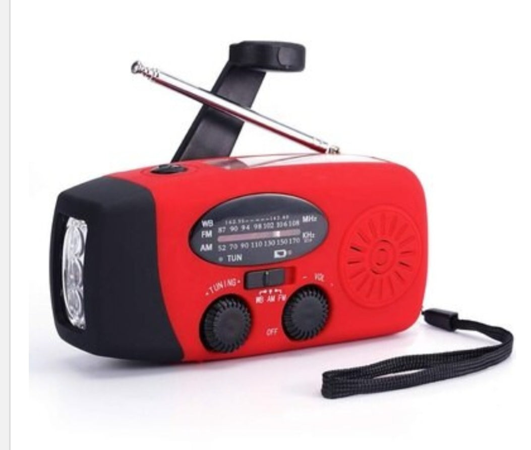 Emergency Solar / Hand Crank Weather Radio with Flashlight