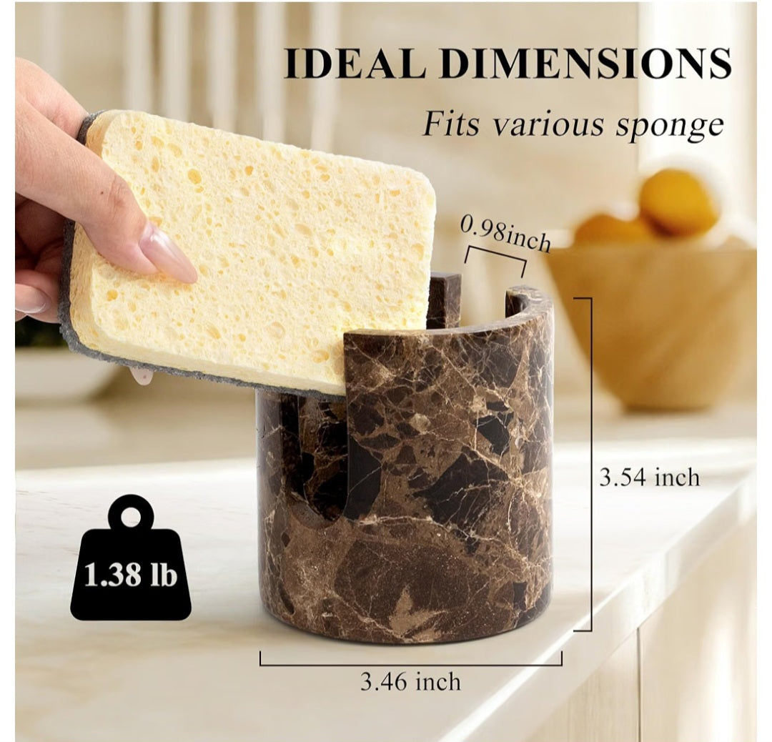 Natural Marble Caddy (Dark Brown)