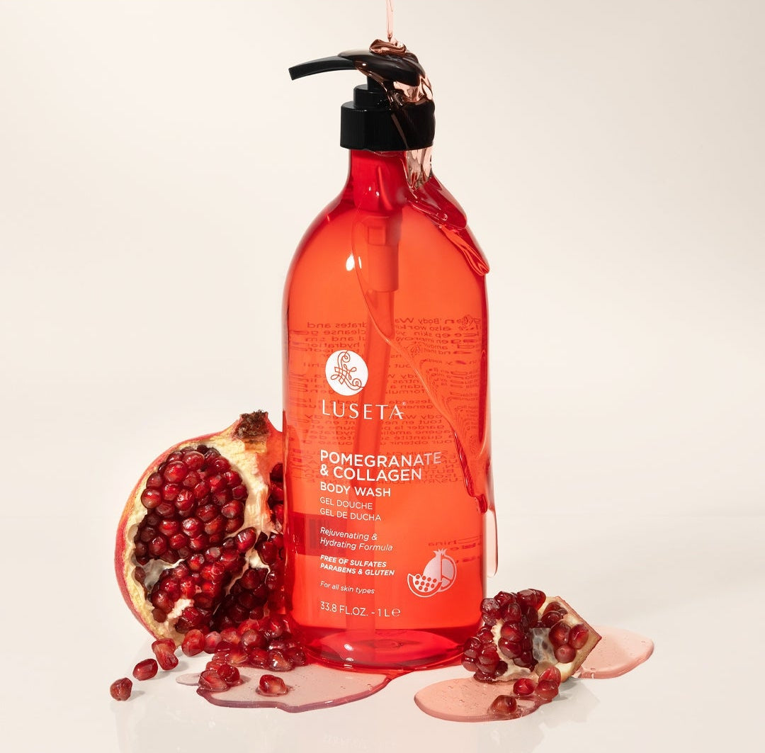 4 Luseta Pomegranate and Collagen Body Wash 33.8oz