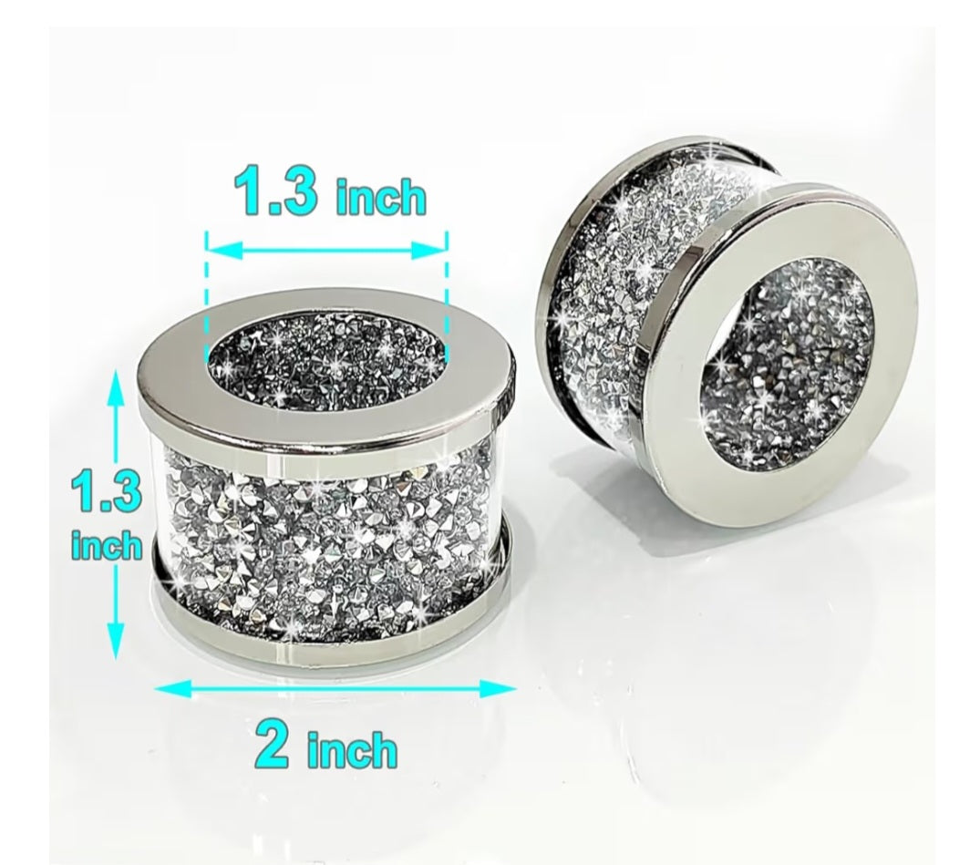 6c Crystal Glass Diamond Napkin Rings. Pack of 8 Pieces
