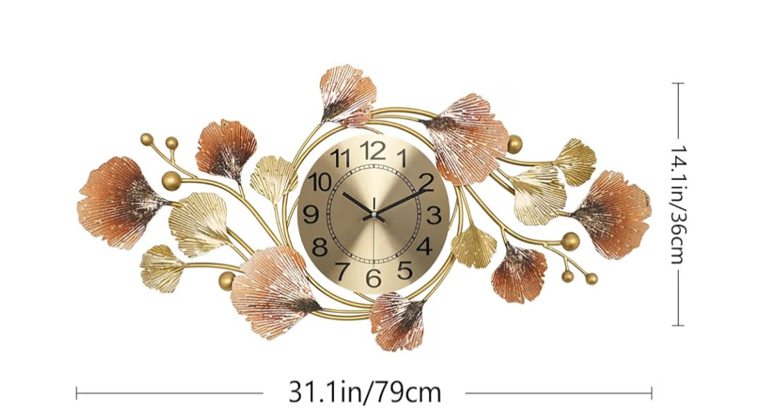 HEBOIX Large Wall Clock with Silent Quartz Movement
