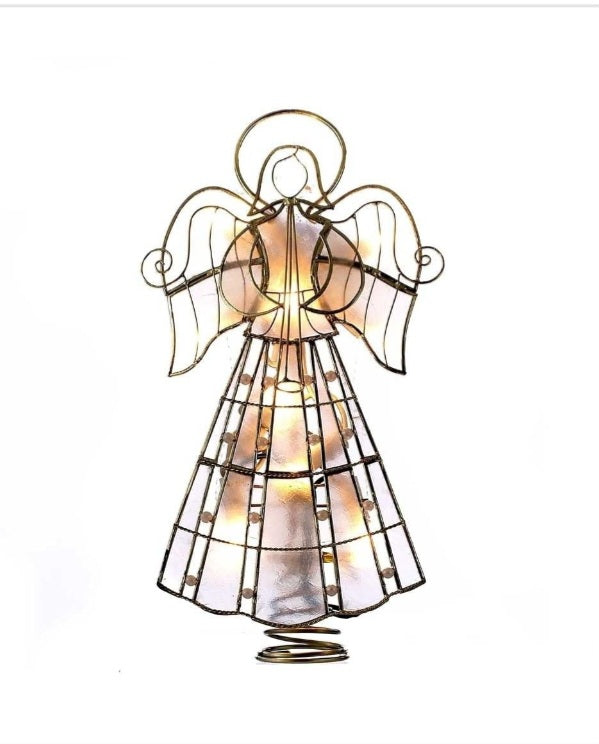 Kurt Adler 10-Light Capiz Angel Treetop with Vines and Pearls, 9.75-Inch Inventory #231-181
Inventory #778-968