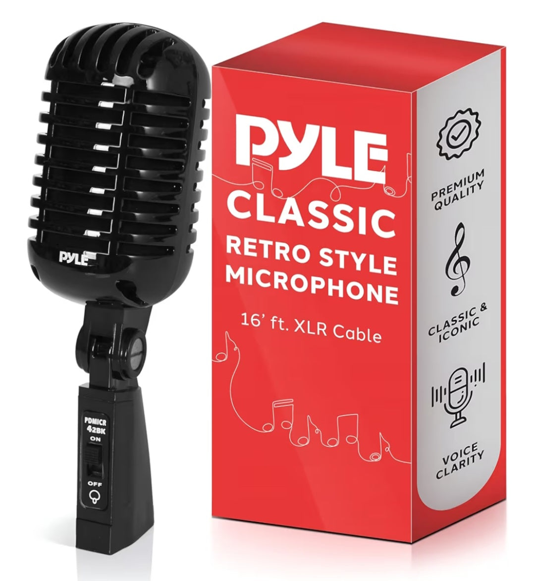 Pyle Classic Retro Dynamic Vocal Microphone