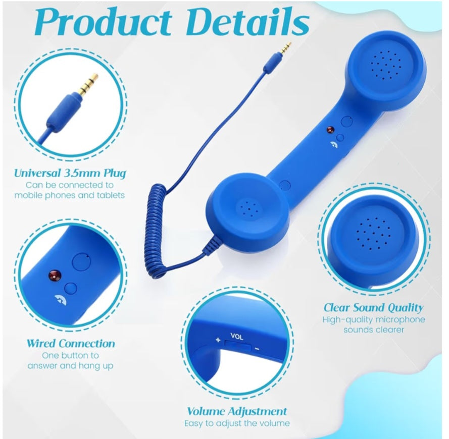 Retro Phone Handset for Cell Phone-Multiple colors ($10.99 each)