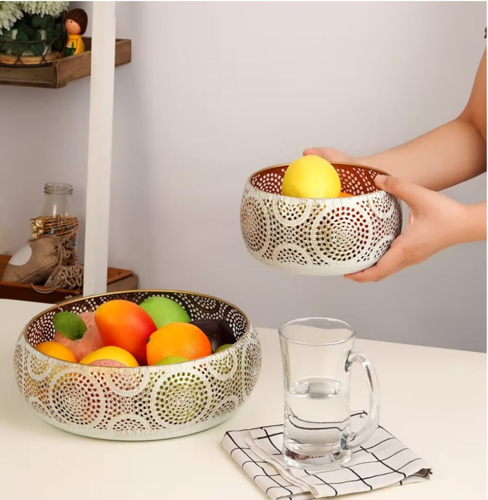 9a Metal Fruit Basket/Bowls  2pack