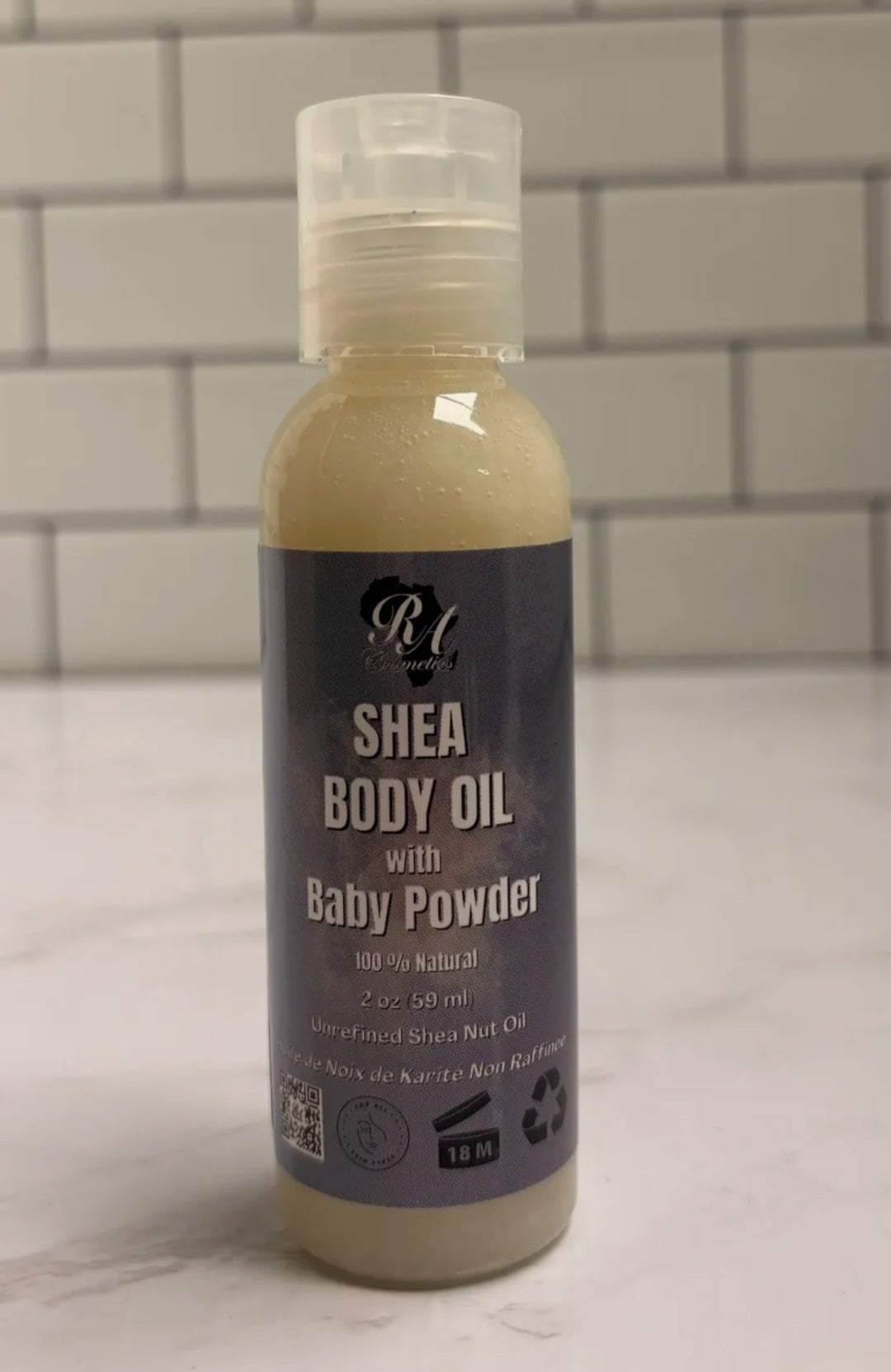 3 Shea Body Oil Baby Powder