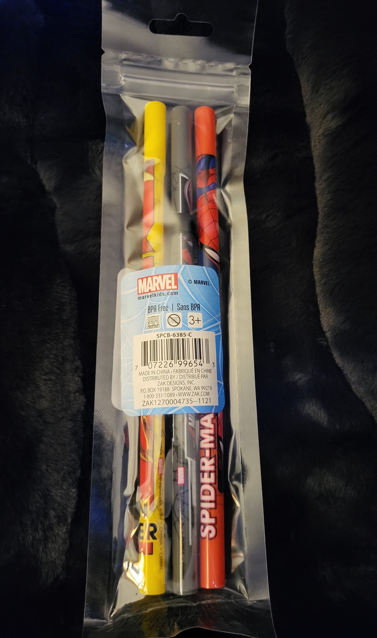 Spiderman Straws (3 straws per pack)