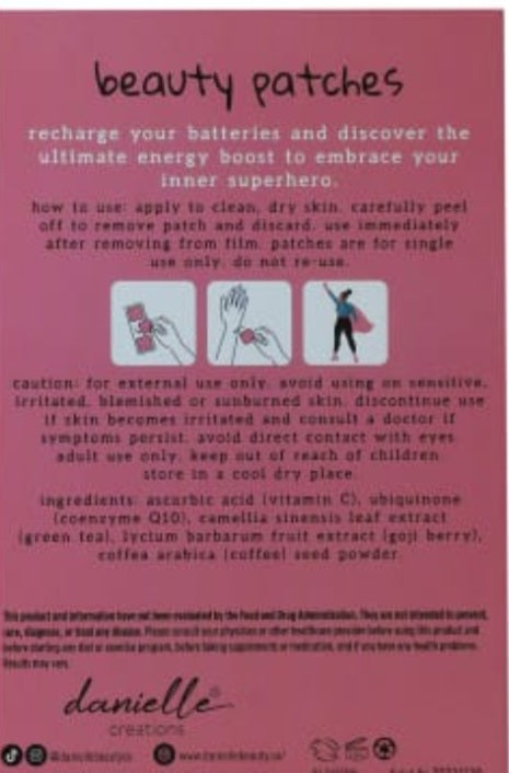 -000- Beauty Patches Energy +Vitamin C/Green Tea 6-Count