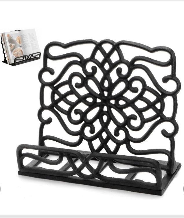 Black Cast Iron Book Stand