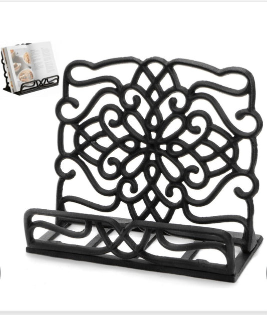 9a Black Cast Iron Book Stand