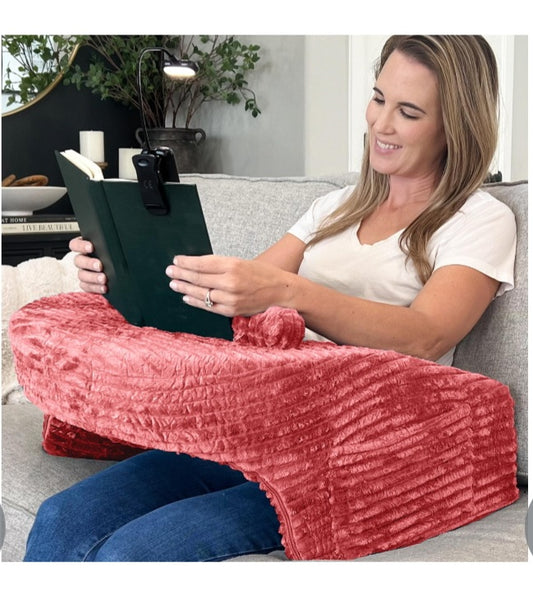 -001 NEW ITEM-Extra Large Reading Pillow with Reading Light and Wrist Support Pillow