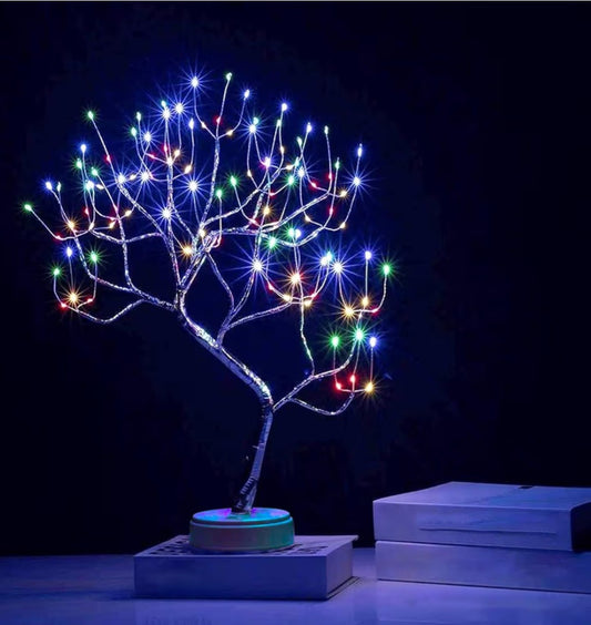 Tabletop 20" 108 LED Bonsai Tree Light, Sparkly Fairy Spirit Tree Lights, Battery/USB Operated