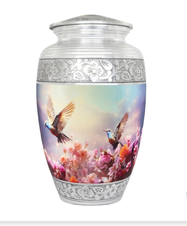 Flying Hummingbird Urn for Human Ashes