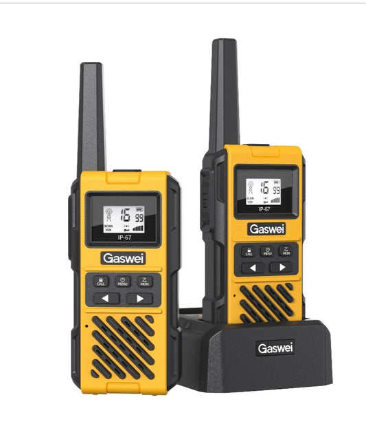 Gaswei G1pro IP67 Waterproof FRS Heavy Duty Long Range Walkie Talkies (2 pack)