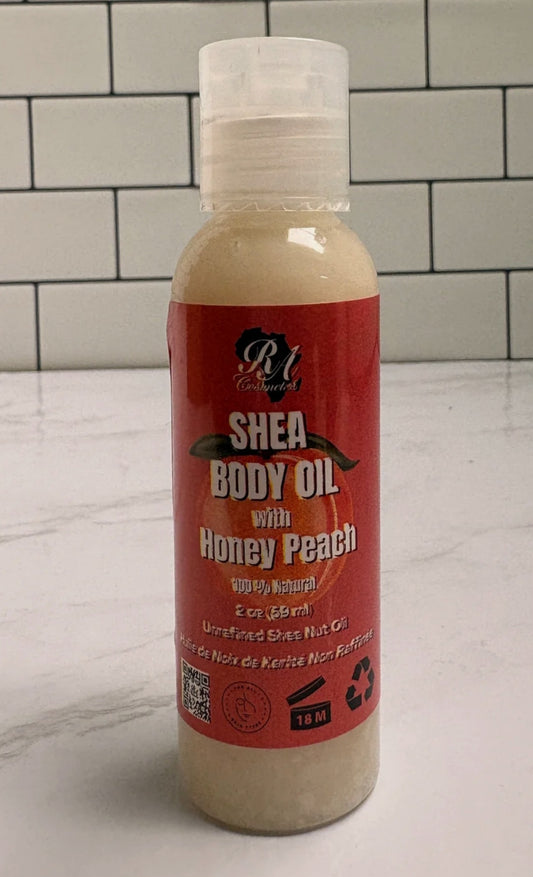 3 Shea Body Oil Honey Peach