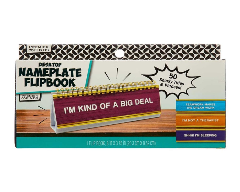 Desktop Nameplate Flipbook